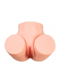 Телесный мастурбатор в форме попки с 2 любовными входами - No Name - в Первоуральске купить с доставкой