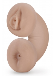 Телесный люминесцентный двусторонний мастурбатор Tasha - Blush Novelties - в Первоуральске купить с доставкой