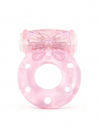Розовое эрекционное виброкольцо с бабочкой - 1137 - в Первоуральске купить с доставкой
