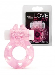 Розовое эрекционное виброкольцо в форме зайчика - 1137 - в Первоуральске купить с доставкой