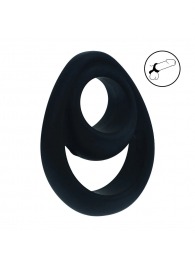 Черное эрекционное кольцо Double Ergo Silicone Cockring - Shots Media BV - в Первоуральске купить с доставкой