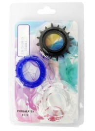 Набор из 3 эрекционных колец разного цвета и рельефа - Boys of Toys - в Первоуральске купить с доставкой