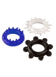 Набор из 3 эрекционных колец разного цвета и рельефа - Boys of Toys - в Первоуральске купить с доставкой