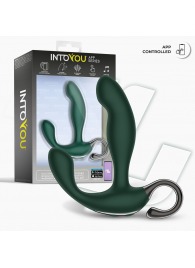 Зеленый вибромассажёр простаты Greeny - 12,8 см. - Intoyou - в Первоуральске купить с доставкой