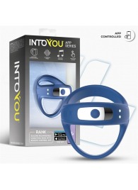 Синее интерактивное эрекционное виброкольцо Rank - Intoyou - в Первоуральске купить с доставкой