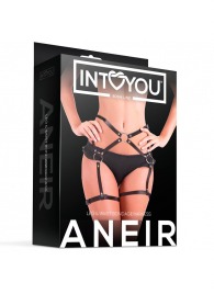 Черные стрепы на бёдра Aneir - Intoyou - купить с доставкой в Первоуральске