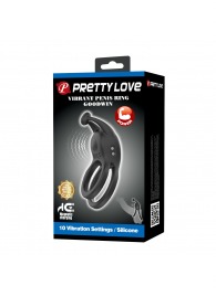 Черное перезаряжаемое виброкольцо Goodwin - Baile - в Первоуральске купить с доставкой