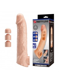 Телесный фаллоудлинитель с подхватом мошонки Silas - 26 см. - Baile - в Первоуральске купить с доставкой