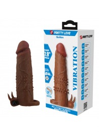 Коричневая насадка на пенис Quillon - 20 см. - Baile - в Первоуральске купить с доставкой