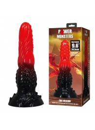 Силиконовый фантазийный фаллоимитатор Fire Dragon - 24,5 см. - Baile