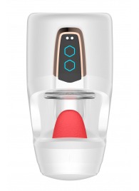 Белый мастурбатор с язычком и возвратно-поступательными движениями - Secwell - в Первоуральске купить с доставкой