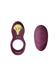 Фиолетовое эрекционное виброкольцо Bayek с пультом ДУ - Zalo - в Первоуральске купить с доставкой