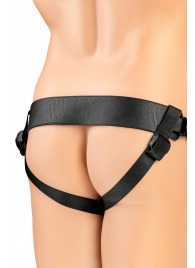 Телесный фаллопротез на черных ремнях Conall - 15 см. - ToyFa - купить с доставкой в Первоуральске