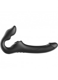 Черный безремневой страпон с 3 моторами - Ibiza - купить с доставкой в Первоуральске