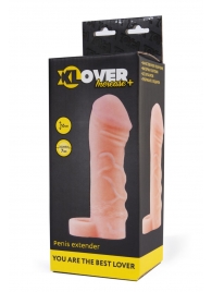 Фаллическая удлиняющая насадка с кольцом для фиксации - 16 см. - ToyFa - в Первоуральске купить с доставкой Фаллическая удлиняющая насадка с кольцом для фиксации - 16 см. - ToyFa - в Первоуральске купить с доставкой