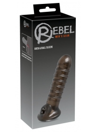 Насадка на пенис Rebel smoke с рёбрышками и отверстием под мошонку - Orion - в Первоуральске купить с доставкой