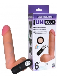 Фаллическая насадка Харнесс UNICOCK 6  с вибрацией - 18 см. - LOVETOY (А-Полимер) - купить с доставкой в Первоуральске