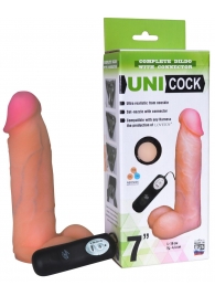 Фаллическая насадка Харнесс UNICOCK 7  с вибрацией - 19 см. - LOVETOY (А-Полимер) - купить с доставкой в Первоуральске