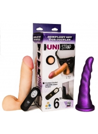 Вибрострапон с двумя насадками UniStrap - 18 и 18 см. - LOVETOY (А-Полимер) - купить с доставкой в Первоуральске