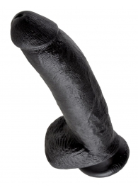 Чёрный фаллоимитатор 9 King Cock with Balls - 22,9 см. - Pipedream