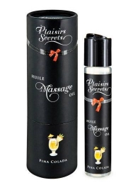 Массажное масло с ароматом пина колады Huile de Massage Gourmande Pina Colada - 59 мл. - Plaisir Secret - купить с доставкой в Первоуральске