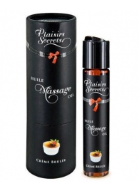 Массажное масло с ароматом крем брюле Huile de Massage Gourmande Creme Brulée - 59 мл. - Plaisir Secret - купить с доставкой в Первоуральске