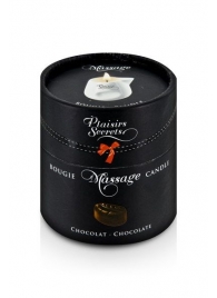 Массажная свеча с ароматом шоколада Bougie de Massage Gourmande Chocolat - 80 мл. - Plaisir Secret - купить с доставкой в Первоуральске