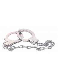 Наручники из металла с длинной цепочкой CHROME HANDCUFFS METAL HANDCUFFS W. KEY - NMC - купить с доставкой в Первоуральске