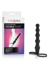 Насадка на пенис для двойного проникновения Silicone Beaded Double Rider - 14 см. - California Exotic Novelties - в Первоуральске купить с доставкой