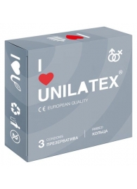 Презервативы с рёбрами Unilatex Ribbed - 3 шт. - Unilatex - купить с доставкой в Первоуральске