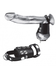 Кольцо на член и мошонку Cock Ring With 2  Ball Stretcher And Optional Weight Ring - BlueLine - в Первоуральске купить с доставкой