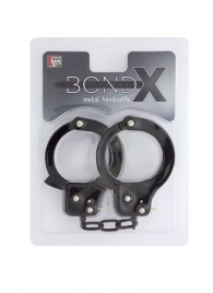 Чёрные наручники из листового металла BONDX METAL CUFFS BLACK - Dream Toys - купить с доставкой в Первоуральске