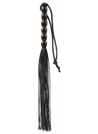 Чёрная мини-плеть из резины Rubber Mini Whip - 22 см. - Blush Novelties - купить с доставкой в Первоуральске