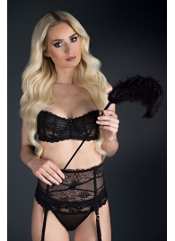 Стек с большим чёрным пером Large Feather Tickler - 65 см. - Blush Novelties - купить с доставкой в Первоуральске