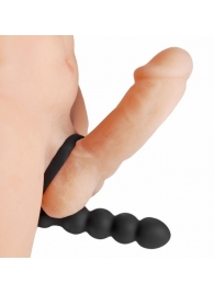 Насадка для двойного проникновения Double Fun Cock Ring with Double Penetration Vibe - XR Brands - в Первоуральске купить с доставкой