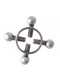 Серебристые зажимы для сосков на винтах - ToyFa - купить с доставкой в Первоуральске