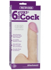 Ультра реалистичная насадка Vac-U-Lock  6  ULTRASKYN Cock - 17,3 см. - Doc Johnson - купить с доставкой в Первоуральске