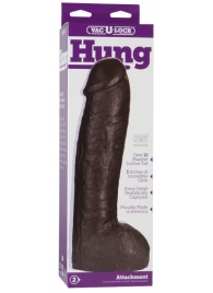 Большая насадка для трусиков Vac-U-Lock Realistic Hung - 31,7 см. - Doc Johnson - купить с доставкой в Первоуральске