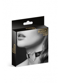 Чёрный чокер с кольцом в форме сердца - Bijoux Pour Toi - купить с доставкой в Первоуральске