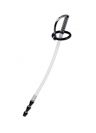 Силиконовый уретральный плаг со сменными фиксирующими кольцами Metal - ToyFa - купить с доставкой в Первоуральске