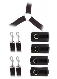 Комплект наручников и поножей LUXURIOUS BED RESTRAINT CUFF SET - Blush Novelties - купить с доставкой в Первоуральске