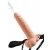 Телесный полый страпон с имитацией эякуляции 7.5  Hollow Squirting Strap-On with Balls Flesh - 21,6 см. - Pipedream - купить с доставкой в Первоуральске