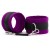 Фиолетово-черные наручники My rules на сцепке - БДСМ Арсенал - купить с доставкой в Первоуральске
