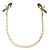 Чёрные с золотом зажимы на соски Gold Chain Nipple Clamps - Pipedream - купить с доставкой в Первоуральске