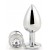 Серебристая анальная втулка с прозрачным кристаллом - 7,1 см. - Dream Toys - купить с доставкой в Первоуральске