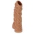 Телесная насадка с венками и открытой головкой Nude Sleeve L - 14 см. - KOKOS - в Первоуральске купить с доставкой