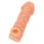 Телесная закрытая насадка с венками Cock Sleeve Size L - 17,6 см. - KOKOS - в Первоуральске купить с доставкой