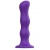 Фиолетовая насадка Strap-On-Me Dildo Geisha Balls size M - Strap-on-me - купить с доставкой в Первоуральске