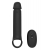 Черная насадка-удлинитель с вибрацией Vibrating Extender With Remote - Dream Toys - в Первоуральске купить с доставкой