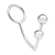 Кольцо на пенис с анальным стимулятором Two Bead Stainless Steel Anal Hook   Cock Ring - BlueLine - в Первоуральске купить с доставкой